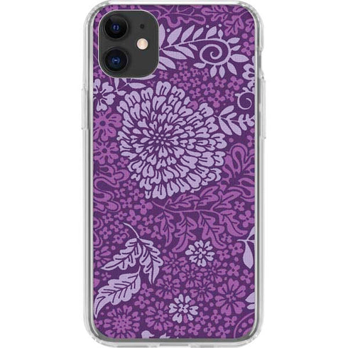 Radiant Orchid Floral iPhone 11 Clear Case