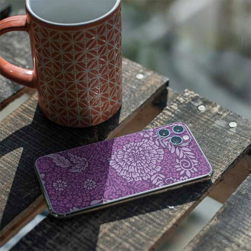 Radiant Orchid Floral iPhone 11 Pro Max Skin