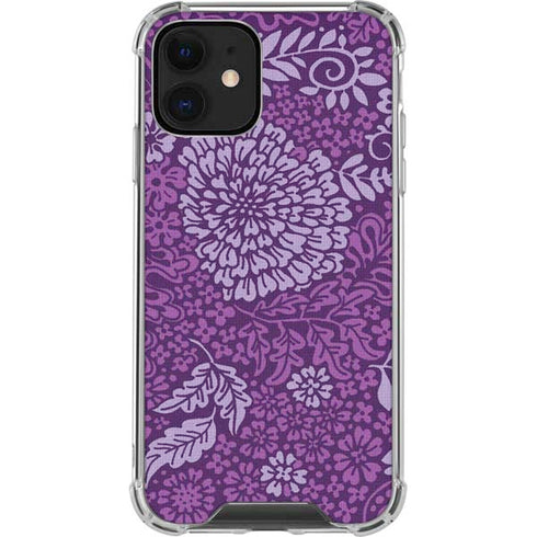 Radiant Orchid Floral iPhone 12 Clear Case