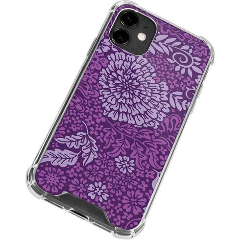 Radiant Orchid Floral iPhone 12 Clear Case