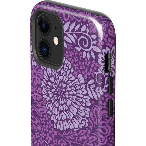 Radiant Orchid Floral iPhone 12 Impact Case