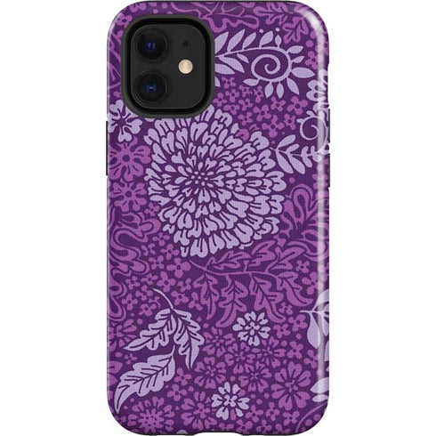 Radiant Orchid Floral iPhone 12 Mini Impact Case