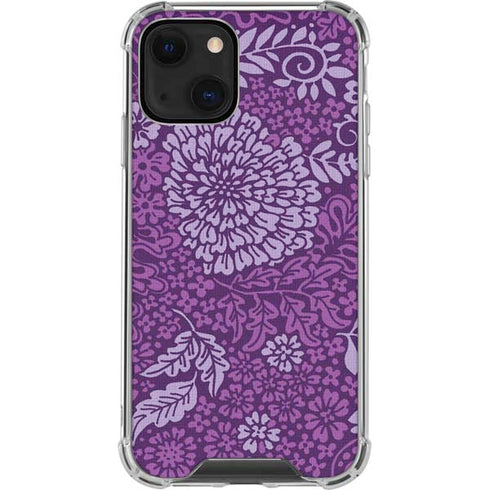 Radiant Orchid Floral iPhone 14 Plus Clear Case