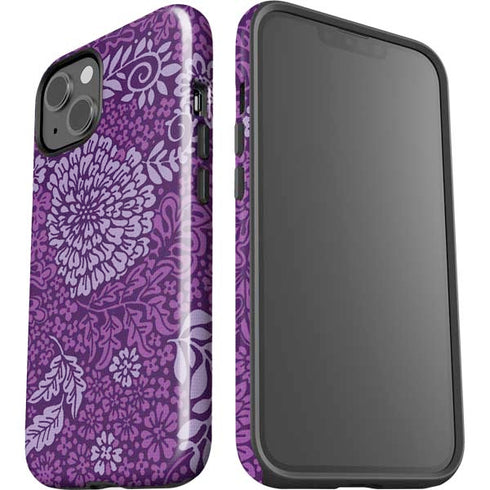 Radiant Orchid Floral iPhone 14 Impact Case