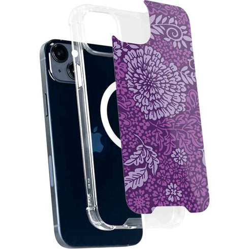 Radiant Orchid Floral iPhone 14 Plus MagSafe Case