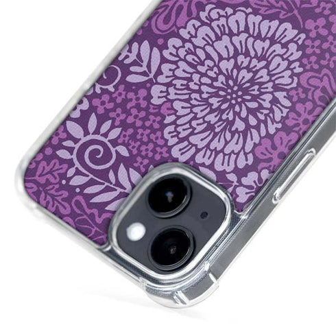 Radiant Orchid Floral iPhone 14 Plus MagSafe Case
