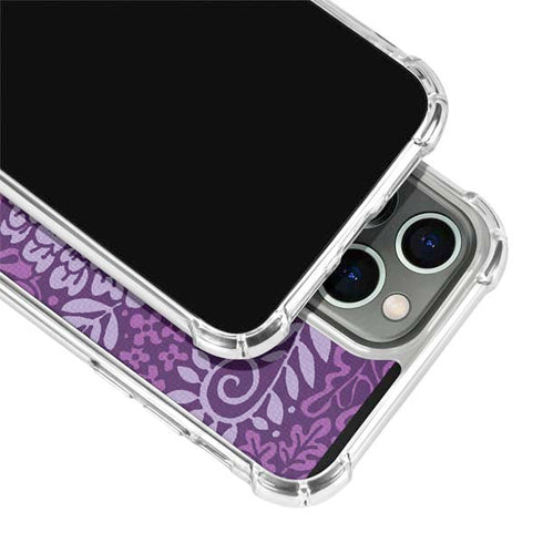 Radiant Orchid Floral iPhone 14 Pro Clear Case