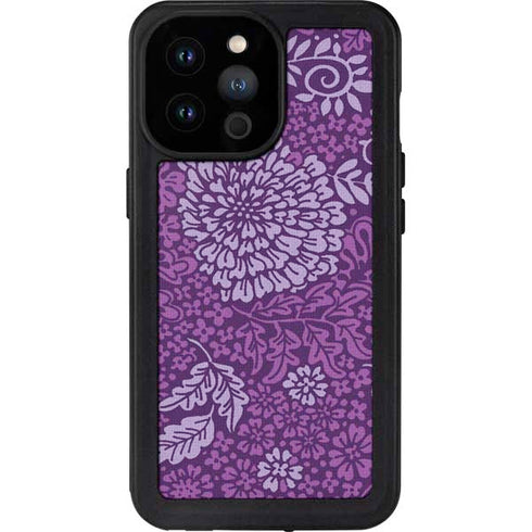 Radiant Orchid Floral iPhone 14 Pro Max Waterproof Case