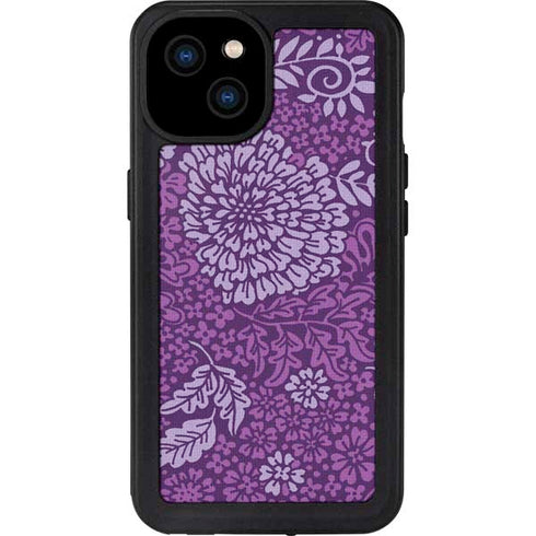 Radiant Orchid Floral iPhone 15 Plus Waterproof Case