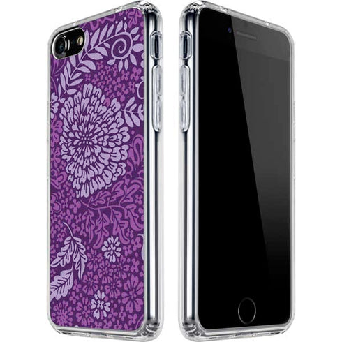 Radiant Orchid Floral iPhone SE (2nd & 3rd Gen) Clear Case