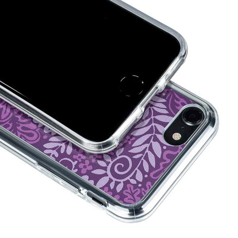 Radiant Orchid Floral iPhone SE (2nd & 3rd Gen) Clear Case