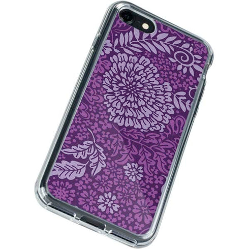 Radiant Orchid Floral iPhone SE (2nd & 3rd Gen) Clear Case