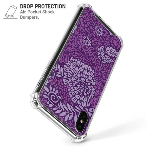 Radiant Orchid Floral iPhone XS Max Clear Case