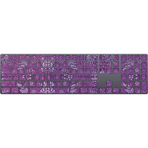 Radiant Orchid Floral Magic Keyboard with Numeric Keypad Skin