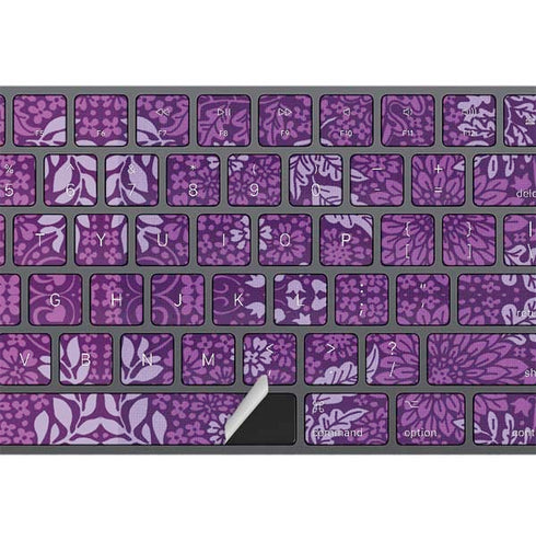 Radiant Orchid Floral Magic Keyboard with Numeric Keypad Skin