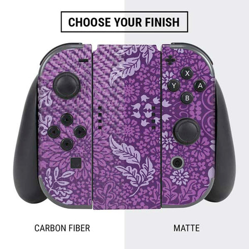 Radiant Orchid Floral Nintendo Switch Bundle Skin