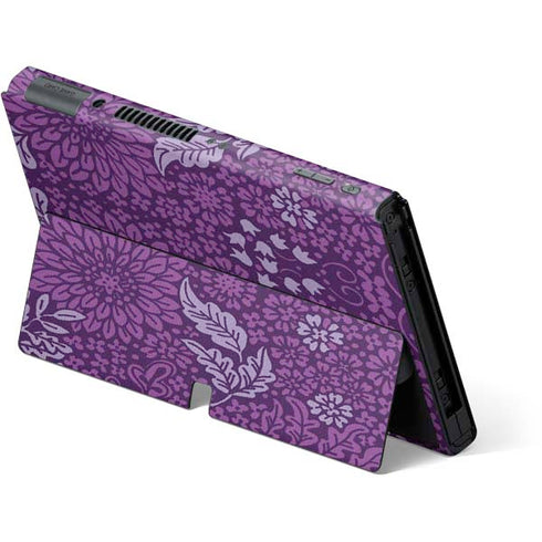 Radiant Orchid Floral Nintendo Switch OLED (2021) Skin