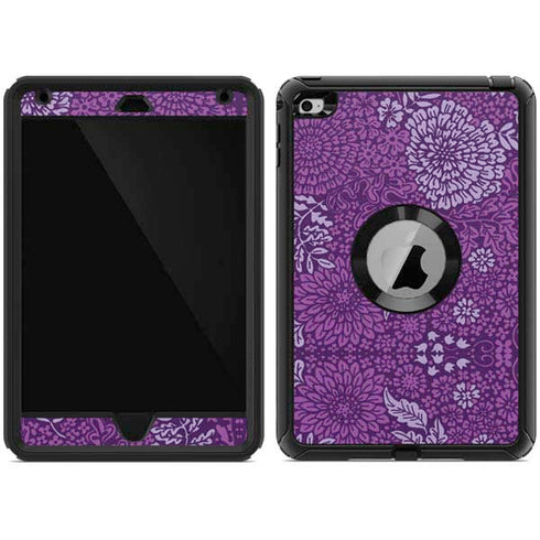 Radiant Orchid Floral Otterbox Defender iPad Skin