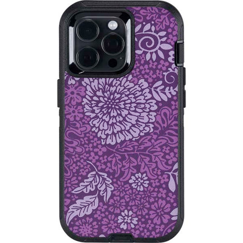 Radiant Orchid Floral Otterbox Defender iPhone Skin