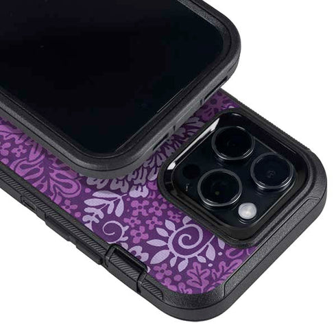 Radiant Orchid Floral Otterbox Defender iPhone Skin
