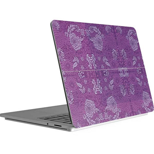 Radiant Orchid Floral Surface Laptop Studio Skin