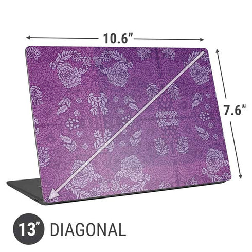Radiant Orchid Floral Universal Laptop 13in (10.6 x 7.6in) Skin