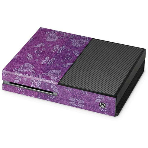 Radiant Orchid Floral Xbox One Console Skin