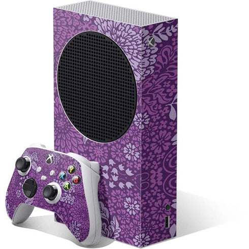 Radiant Orchid Floral Xbox Series S Skins
