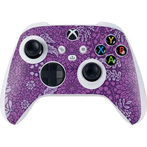 Radiant Orchid Floral Xbox Series S Controller Skin