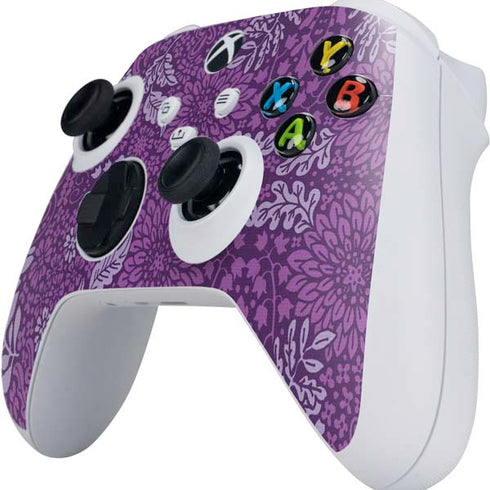 Radiant Orchid Floral Xbox Series S Controller Skin