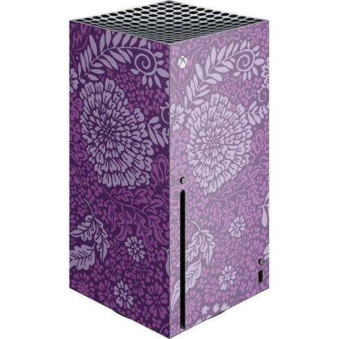 Radiant Orchid Floral Xbox Series X Console Skin