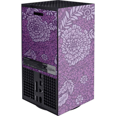 Radiant Orchid Floral Xbox Series X Console Skin