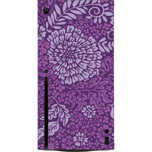 Radiant Orchid Floral Xbox Series X Console Skin