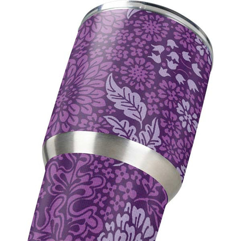 Radiant Orchid Floral Yeti 30oz Rambler Tumbler Skin