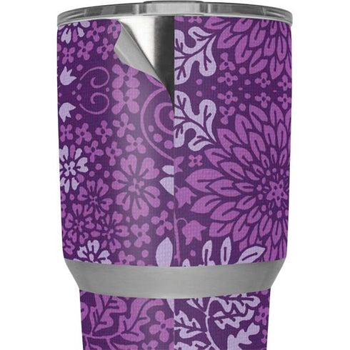 Radiant Orchid Floral Yeti 30oz Rambler Tumbler Skin