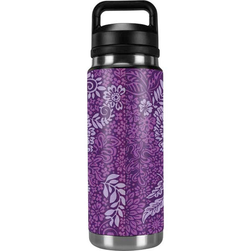 Radiant Orchid Floral YETI Rambler 26oz Bottle Skin