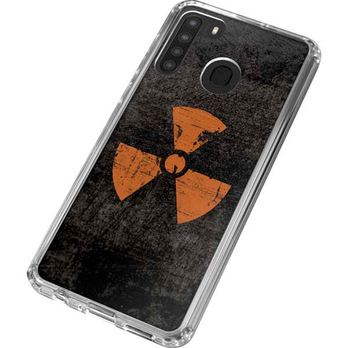 Radioactivity Black Galaxy A21 Clear Case