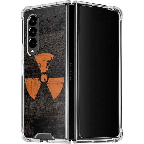 Radioactivity Black Galaxy Z Fold4 5G Clear Case