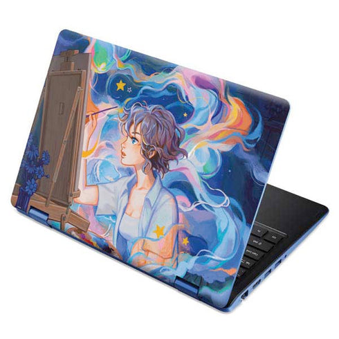 Rainbow Anime Artist Painter by Ivy Dolamore Aspire R11 11.6in Skin