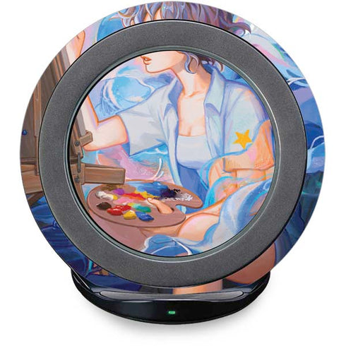 Rainbow Anime Artist Painter by Ivy Dolamore Fast Charge Wireless Charging Stand Skin