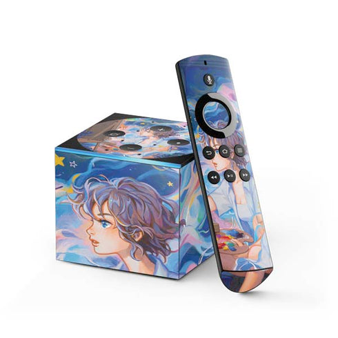 Rainbow Anime Artist Painter by Ivy Dolamore Fire TV Cube Skin