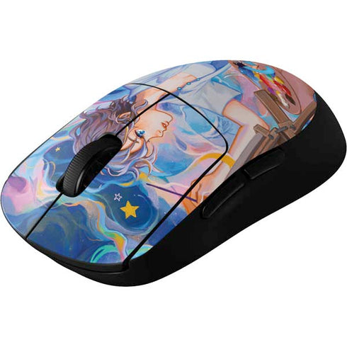 Rainbow Anime Artist Painter by Ivy Dolamore G Pro Wireless Gaming Mouse Skin
