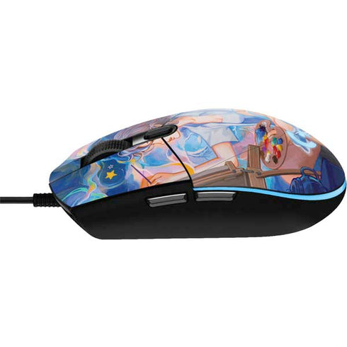 Rainbow Anime Artist Painter by Ivy Dolamore G203 Prodigy RGB Wired Gaming Mouse Skin