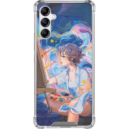 Rainbow Anime Artist Painter by Ivy Dolamore Galaxy A14 5G Clear Case