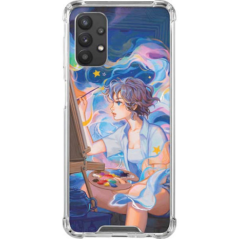 Rainbow Anime Artist Painter by Ivy Dolamore Galaxy A32 5G Clear Case