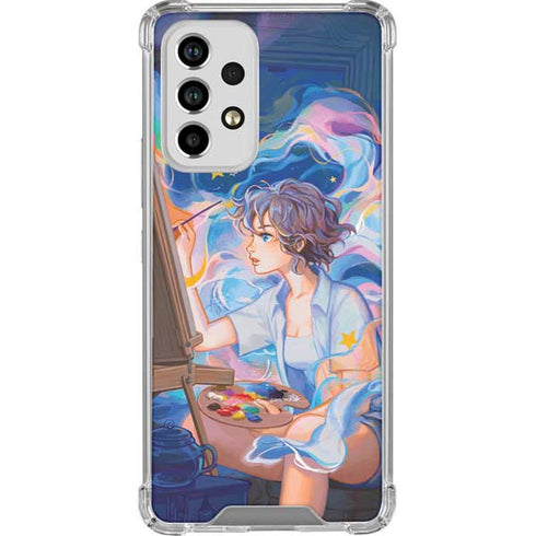 Rainbow Anime Artist Painter by Ivy Dolamore Galaxy A53 5G Clear Case