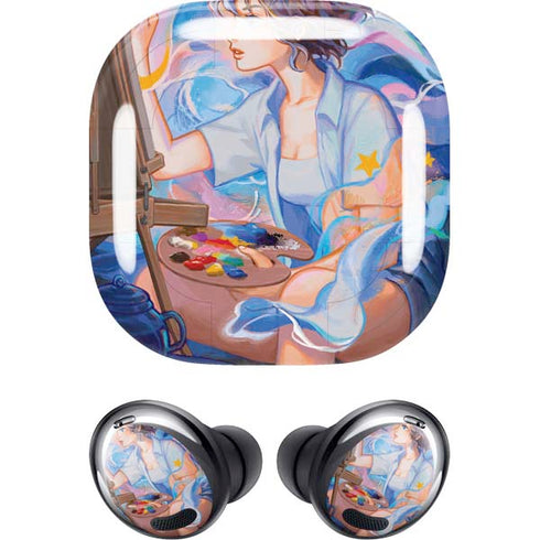 Rainbow Anime Artist Painter by Ivy Dolamore Galaxy Buds Pro Skin