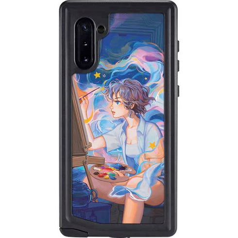 Rainbow Anime Artist Painter by Ivy Dolamore Galaxy Note 10 Waterproof Case