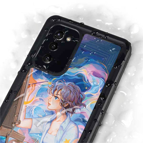 Rainbow Anime Artist Painter by Ivy Dolamore Galaxy Note20 5G Waterproof Case