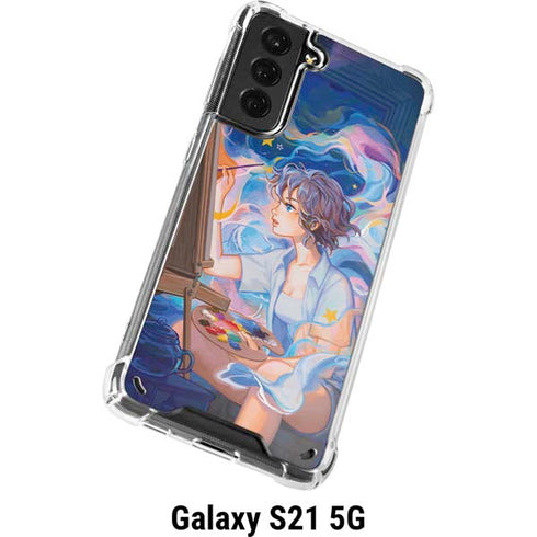Rainbow Anime Artist Painter by Ivy Dolamore Galaxy S21 5G Clear Case